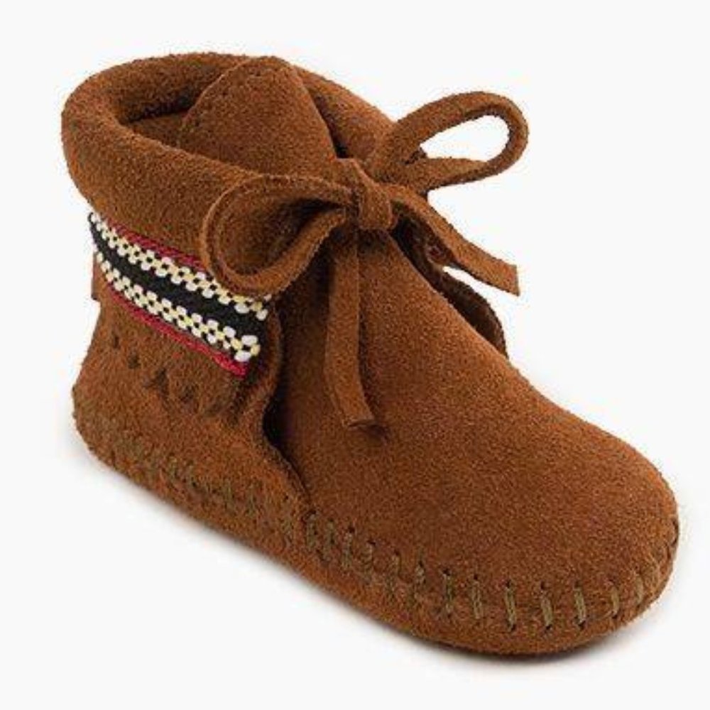 Minnetonka Leather Braid Bootie